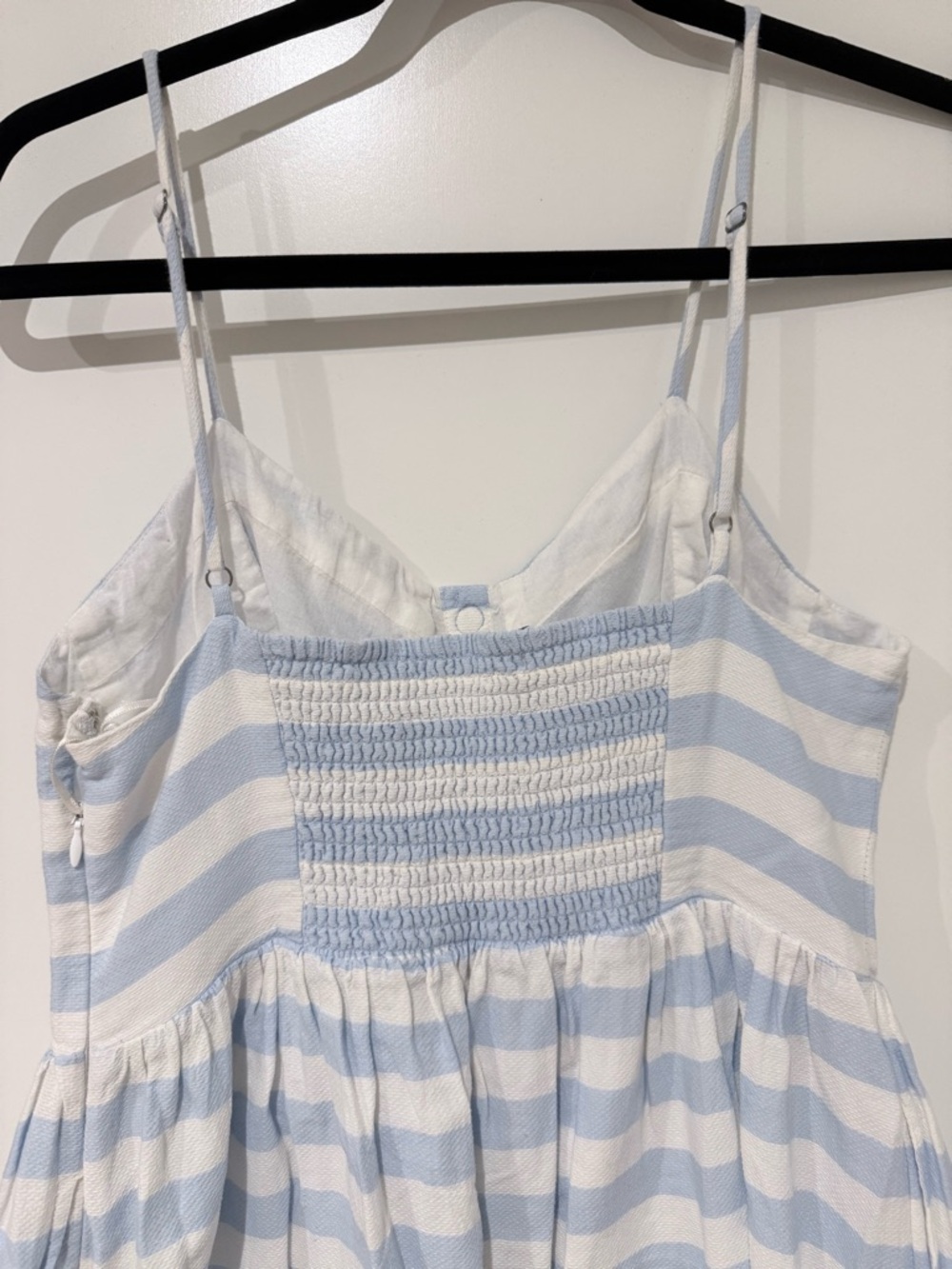 Guess Blue and White Striped Spaghetti Strap Midi Dress - Picture 3 of 5